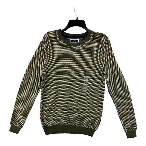 Club Room, Men's Elevated Tonal Texture Sweater Olive Size Small MSRP $65 - Picture 1 of 10